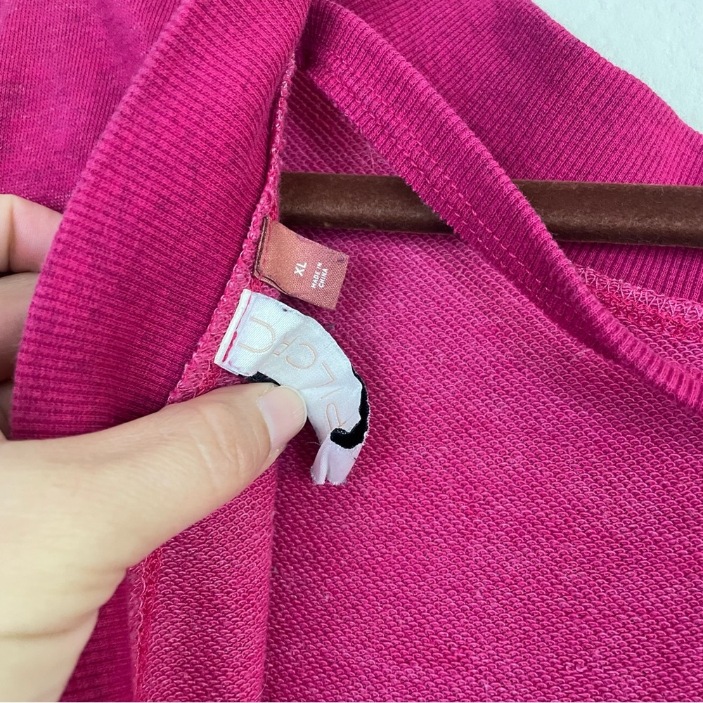 Pilcro Ryanne Open Back Sweatshirt‎ Magenta Pink by Anthropologie Size XL - Picture 5 of 8